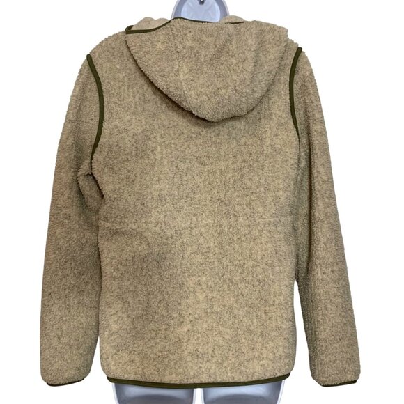 REI Cooperative Womens Beige Long Sleeve Full Zip Hooded Casual Fleece SZ M - Picture 2 of 9